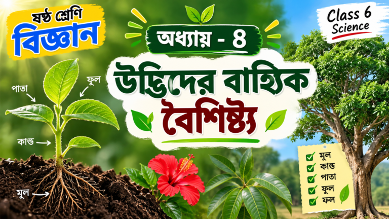 উদ্ভিদের বাহ্যিক বৈশিষ্ট্য